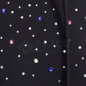 Sudaderas con capucha para hombre con logotipo impreso personalizado con diamantes de imitación, diseño de color único para ropa de calle, cuello con capucha de secado rápido para invierno - Product Image 5