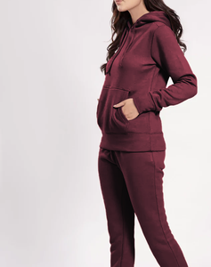 Ensemble pantalon et sweat à capuche personnalisable avec fermeture éclair complète Ensemble survêtement de jogging ample de couleur unie Ensemble 2 pièces - Product Image 3