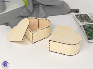 Boîte à bijoux en bois poli décorative en forme de cœur, style vintage, en bois massif, faite à la main, multifonctionnelle, boîte de rangement pour bibelots pour mariage - Product Image 4