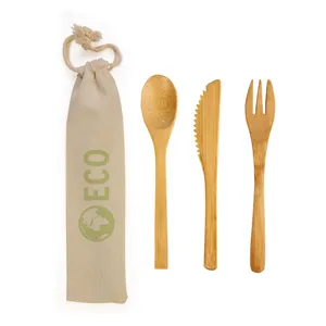 Set di Utensili da Campeggio in Bambù Personalizzato - Ecologico - Product Image 1