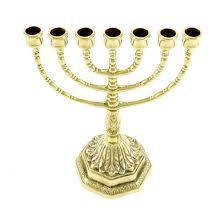 Classic Design Brass Menorah Candle Holder Hanukkah Candle Stand Jewish <b>Lamp</b> Decorative Home Accent - Product Image 2