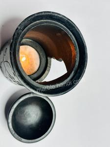 सुंदर काला संगमरमर सोप्स्टोन टी-लाइट धारक सबसे अच्छा मूल्य थोक मूल्य थोक - Product Image 4