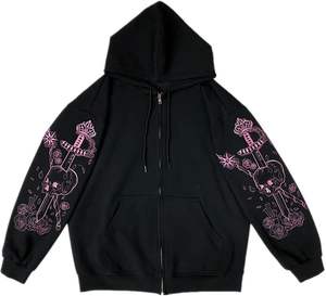 Sudadera con capucha Vintage Print Dark Hoodie Harajuku Sudadera con capucha Street Trend Moda Casual Hip Hop 100% Poliéster - Product Image 1