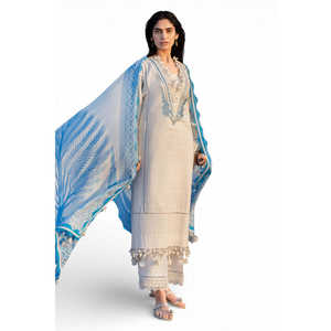 Conjunto de Traje de 3 Piezas Bordado para Mujer con Dupatta de Jacquard MJ-52021 - Product Image 4