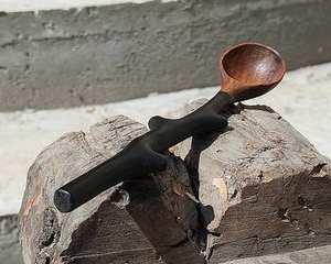 Elegante juego de cucharas de madera maciza marrón, cubiertos pulidos con espejo para restaurantes y hoteles para bodas, hechos en la India - Product Image 4