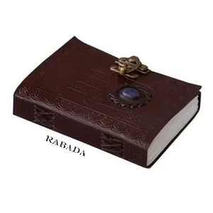 Hand Stone Journal Leather Notebook Sketch Pad Hard Cover Blank <b>Book</b> Spell <b>Book</b> Embossed Leather - Product Image 4