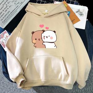 Dessin animé Panda imprimé unisexe haut femmes grande taille sweat à capuche et vêtements de sport pour hommes Kawaii col rond impression numérique - Product Image 4