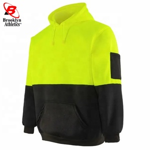 Men's Heavyweight Cotton Pullover <b>Hoodie</b> Sweatshirt Casual Water-Proof Breathable Reflective Protective Workwear Safety Features - Product Image 2