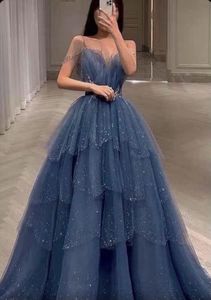 ชุดเดรสค็อกเทลทรงเอไลน์แบบไม่มีแขนสำหรับผู้หญิง ป้องกันไฟฟ้าสถิต ผ้าเนื้อแน่น ยาวกรอมพื้น สไตล์งานเลี้ยงกลางคืน แต่งลายปัก สายผ้าตาข่ายโพลี ประดับมุก - Product Image 2