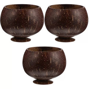 Taza de coco orgánica hecha a mano, tazas de cáscara de coco natural biodegradable reutilizable koi de Vietnam - Product Image 1