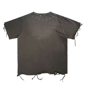 Nueva llegada Street Wear Hombres Camiseta de algodón 250 GSM Nueva moda Exclusivo Diseño en bruto Camiseta Proveedor de Pakistán 2024 - Product Image 2