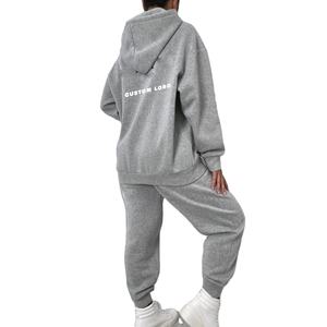 Chándal de Invierno para Mujer, Personalizado por el Fabricante, de Alta Calidad, Algodón Grueso, Largo, con Capucha, Estilo Urbano, con Cordón Ajustable - Product Image 5