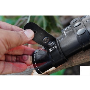 ISONZ Noir couleur Légumes Lame Fixe Couteaux De Chasse Damas Couteau Gaine, Couteau En Cuir Holster Holder - Product Image 5