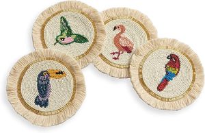 Best Theme Design Glass Beads <b>Table</b> <b>Coaster</b> Best for Parties and Other Functions Tableware Decorative Beast Design <b>Coaster</b> - Product Image 5