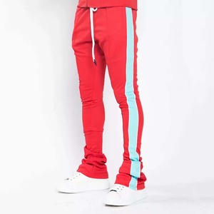 Pantalons de jogging plissés décontractés sur mesure en gros, coupe ajustée, logo personnalisé, pantalons unis empilés, pantalons de course pour homme - Product Image 6