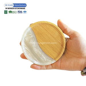 Sous-verres en bois en résine époxy écologiques à la vente chaude, artisanat fait à la main au Vietnam pour la table à manger et la décoration de la maison - Product Image 4