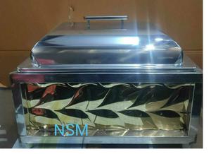 Plato de Chafing de acero inoxidable de lujo, clásico, hecho a mano, elegante, para boda, decorativo - Product Image 5