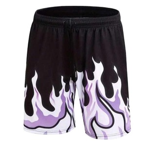 Pantalones cortos de cintura con cordón impreso por sublimación de la mejor calidad para hombres personalizables con patrón sólido de logotipo propio hecho en Pakistán - Product Image 1