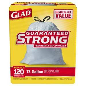 Glad Tall Kitchen Bolsas de basura con cordón 13 galones 120 unidades - Product Image 3