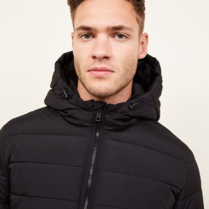 Men's Fashion <b>Puffer</b> <b>Jacket</b> <b>with</b> Padded <b>Hood</b> Custom Logo Cow Skin Plus Size Zipper Closure <b>Waterproof</b> Breathable Winter <b>Jacket</b> - Product Image 4