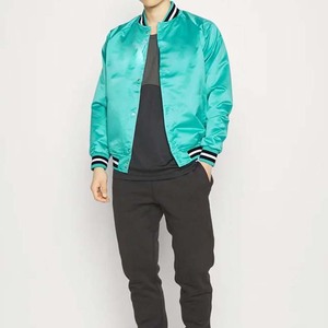 Premium Quality Canvas <b>Baseball</b> <b>Jacket</b> <b>Men</b> Autumn Casual Slim Fit Stand Collar Solid Color Breathable Varsity <b>Jacket</b> Front <b>for</b> - Product Image 2