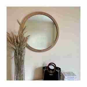 Haute demande avec prix raisonnable Table miroir faite à la main intérieur rond cadre en bois exportateur de l'Inde avec qualité d'exportation - Product Image 2