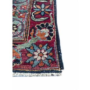 Tapis en laine noué à la main Aalam bleu à motif floral 9x12 rectangulaire pour la maison - Pae-5894 Haute qualité pour la chambre d'un adolescent - Product Image 4