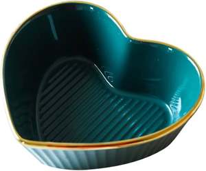 Hermoso Tazón en Forma de Corazón Hecho a Mano con Resina, Tono Natural con Patrón de Modelo - Product Image 6