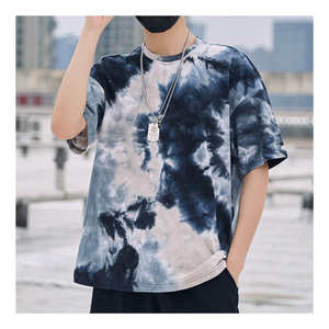 <b>Mens</b> Two-Color <b>Tie</b>-<b>Dye</b> T-<b>Shirt</b> Casual Streetwear <b>Dye</b> <b>Shirt</b> / Romper - Product Image 4