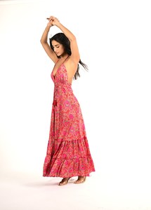 Nueva moda Primavera OEM logotipo personalizado Formal algodón Maxi vestido para mujeres vestidos señora Elegante ropa de noche mujeres vestido Casual - Product Image 2