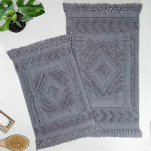 Custom <b>Bathroom</b> Mat Adult Polyester Reversible Cotton Oval Solid Color Bath Mat - <b>Set</b> Washable Mats 4 Piece <b>Set</b> Washable <b>Rug</b> - Product Image 3