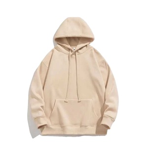 เสื้อฮู้ดดี้แบบสวมหัวทรงปกติ สวมใส่สบาย สไตล์วินเทจ สีพื้น ผ้าฟลีซอุ่นๆ สำหรับฤดูหนาว  รับผลิตตามแบบที่ต้องการจากโรงงาน - Product Image 5