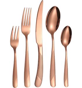 Ensemble de couverts Royal Cutlery en or et argent, vaisselle en acier inoxydable 304, couteaux et cuillères pour la cuisine - Product Image 6