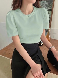 T-shirts pour jeunes en gros 100% coton T-shirt à col rond blanc T-shirt à manches courtes respirant personnalisé - Product Image 6