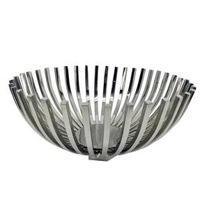 Ensemble tendance de deux paniers à fruits en fil de fer et en bois Hôtel Restaurant Mariage Table Stockage des aliments Panier à fruits - Product Image 6