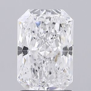 Loose Stone D Color VS 1 Clarity 2 Ct <b>Real</b> Diamond and CVD HPHT Lab Grown Rectangle Shaped Radiant Cut Diamond - Product Image 2
