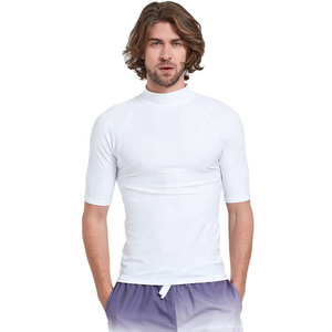 Camiseta de Protección Solar Personalizable, Lisa, Blanca, Unisex, de Manga Corta, Transpirable, de Secado Rápido y Ecológica para Natación, Surf y Buceo - Product Image 3