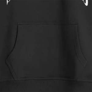 เสื้อมีฮู้ดสีดำโอเวอร์ไซส์ผ้าฝ้าย100% 380พิมพ์ลาย GSM ฟลีซด้านหน้า & ด้านหลังสตรีทแวร์ในเมือง & แฟชั่นย้อนยุค - Product Image 6