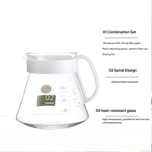 Cafetera de goteo HARIO de metal de 2 piezas, 400 ml, juego de gotero y servidor de fácil preparación, asa de PP apta para horno, fácil de limpiar - Product Image 4