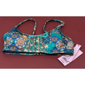 Top de Bikini con Estampado de Patchwork Azul Wild Fable, Talla XXS, Bralette para Mujer, Traje de Baño de 2 Piezas, Logotipo Personalizado, Transpirable - Product Image 6