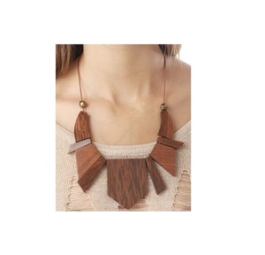 ใหม่2023ร้อนขายสร้อยคอไม้การออกแบบที่สวยงามสำหรับผู้หญิงและสาวไม้ราคาขายส่งส่งออก - Product Image 1