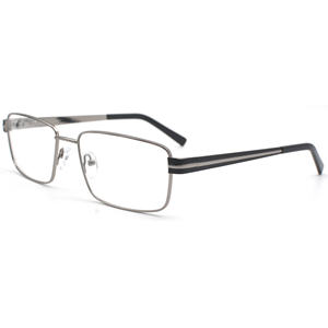 HIGO 1150 - Armazón de Gafas de Acero Inoxidable con Montura Completa Rectangular de Diseño Clásico Retro Vintage con Lentes Personalizadas para Adultos - Product Image 5