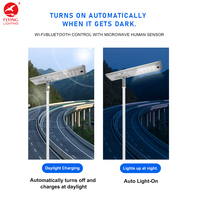 Lampu Jalan Tenaga Surya Monokristalin Berkualitas Tinggi Tahan Air IP65 80W/100W/120W Terintegrasi All-in-One LED 6500K Aluminium