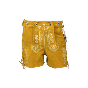 Custom Logo Lightweight Bavarian <b>Leather</b> Cargo <b>Shorts</b> Outdoor Use Elastic Waist Closure Price - Product Image 3