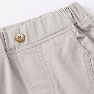 Shorts pour garçons, couleur unie, actif, décontracté, coton, 2-8 ans, automne, kaki, design personnalisé, shorts pour enfants - Product Image 6