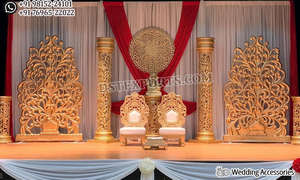 กรอบด้านหลังนกยูงสำหรับงานแต่งงานแบบเอเชียการออกแบบที่หรูหราสวยงามไฟเบอร์กลาสปรับแต่งสีและขนาดได้ - Product Image 6