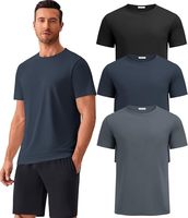 T-shirt de sport pour homme à manches courtes en coton et élasthanne, écologique, séchage rapide, respirant, impression sérigraphique, design personnalisable