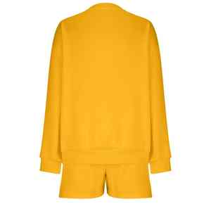 Conjuntos de pantalones cortos deportivos de dos piezas de Invierno para mujer 2025, Tops de manga larga tejidos, ropa de uso diario transpirable con patrón sólido informal - Product Image 4