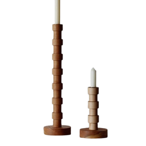 Ensemble de deux chandeliers élégants en bois fêtes de mariage Pâques intérieur créatif décor à la maison pour une utilisation intérieure et extérieure - Product Image 1