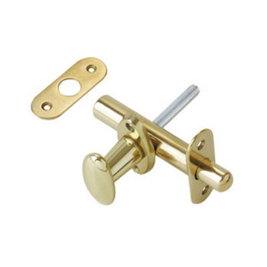 Catenaccio a cremagliera con pomolo B.T. mm.60 in ottone lucido - Product Image 1